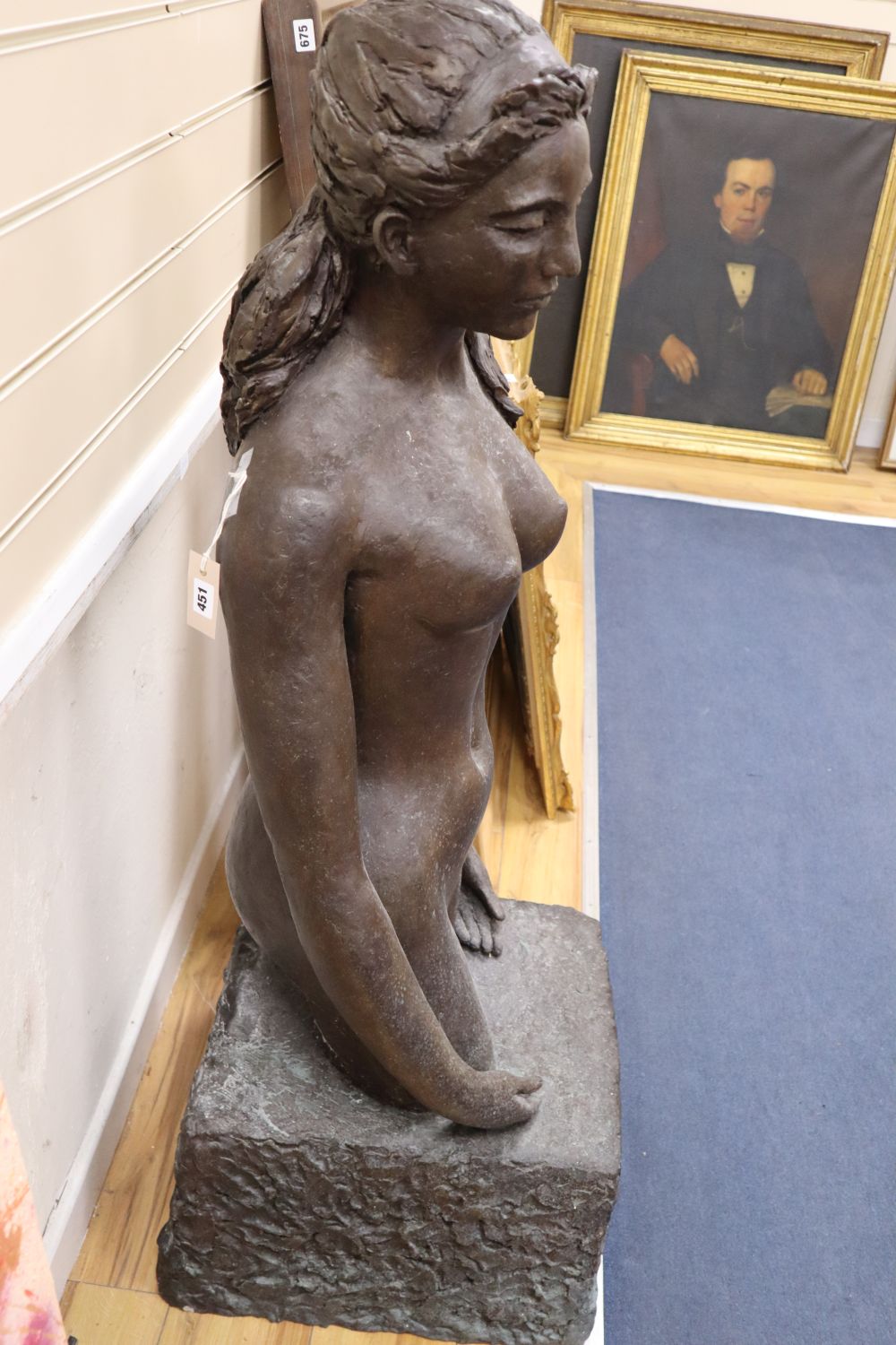 A large contemporary resin nude female, 130cm
